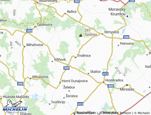 Kaart MICHELIN Trstěnice - ViaMichelin