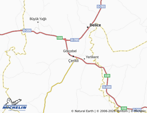 MICHELIN Çerikli map - ViaMichelin