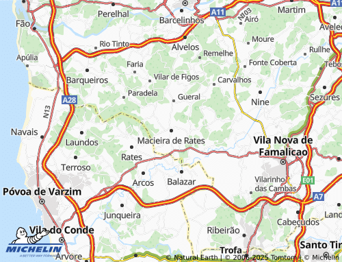 MICHELIN Macieira de Rates map - ViaMichelin