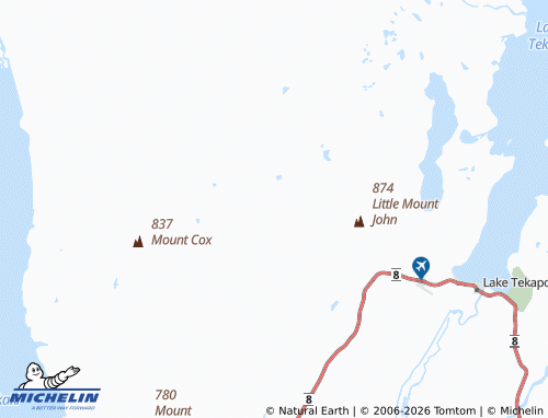 Mapa MICHELIN Tekapo Military Camp - ViaMichelin
