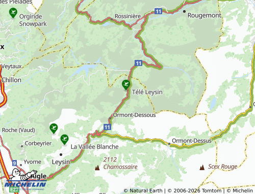 Carte MICHELIN Les Mosses - ViaMichelin
