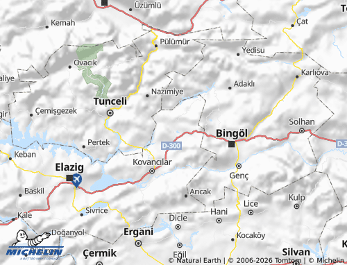 MICHELIN Karakoçan map - ViaMichelin