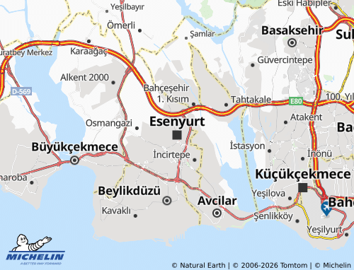MICHELIN Esenyurt map - ViaMichelin