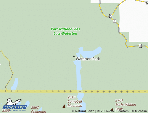 MICHELIN Waterton Park map - ViaMichelin
