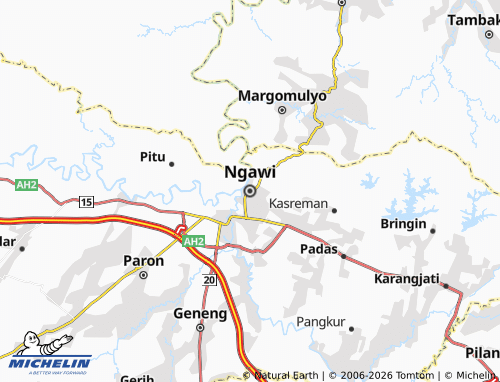 Carte MICHELIN Ngawi - ViaMichelin