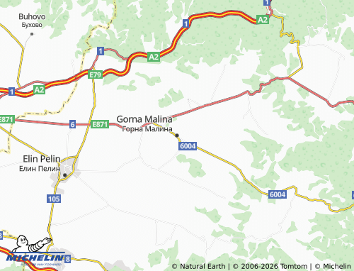 Kaart MICHELIN Gorna Malina - ViaMichelin