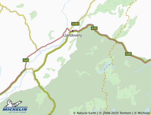 MICHELIN Myddfai map - ViaMichelin