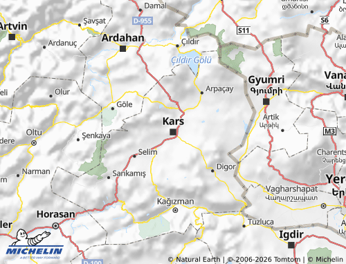 MICHELIN-Landkarte Kars - ViaMichelin