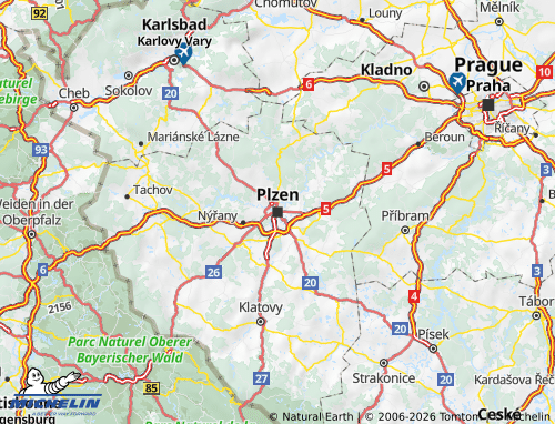 Carte MICHELIN Plzen - ViaMichelin