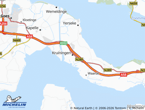 MICHELIN Kruiningen map - ViaMichelin