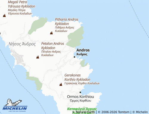 Carte MICHELIN Andros - ViaMichelin