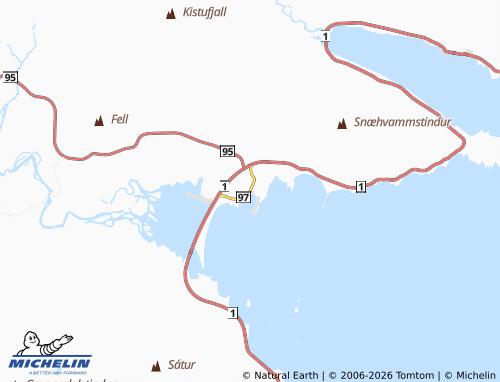 Carte MICHELIN Breiðdalsvík - ViaMichelin