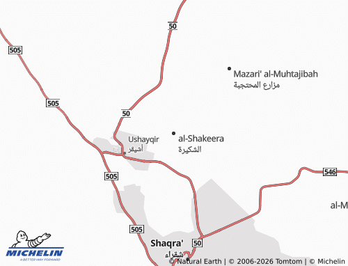 Mappa MICHELIN al-Shakeera - ViaMichelin
