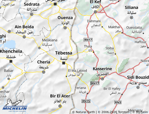 Carte MICHELIN El Kouif - ViaMichelin
