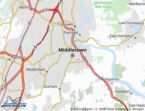 Kaart MICHELIN Middletown - ViaMichelin