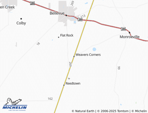 MICHELIN Weavers Corners map - ViaMichelin