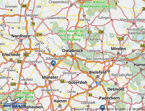 Kaart MICHELIN Osnabrück - ViaMichelin