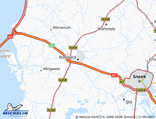 Kaart MICHELIN Bolsward - ViaMichelin