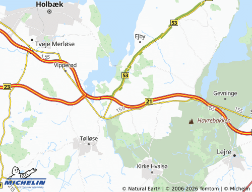 MICHELIN Kirke Sonnerup map - ViaMichelin