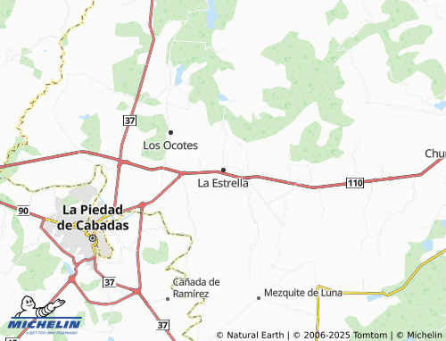 MICHELIN La Estrella map - ViaMichelin