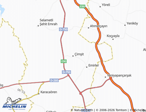 MICHELIN-Landkarte Çimşit - ViaMichelin