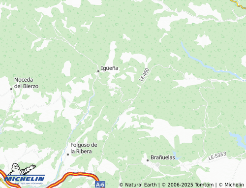 MICHELIN Rodrigatos de las Regueras map - ViaMichelin