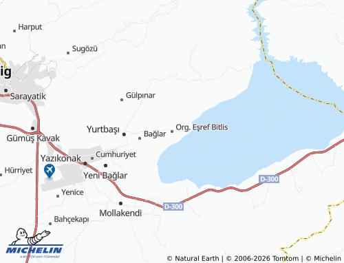 MICHELIN Org. Eşref Bitlis map - ViaMichelin