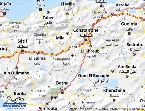 Carte MICHELIN Telaghma - ViaMichelin