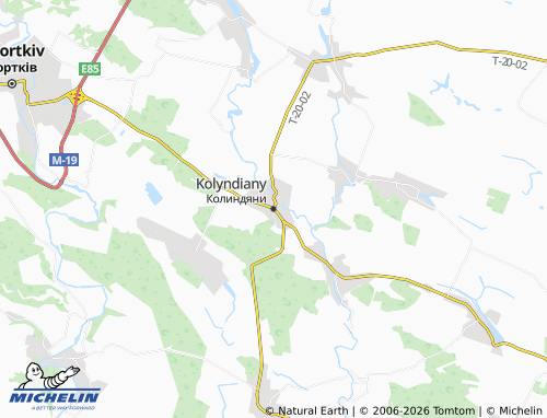 MICHELIN Kolyndiany map - ViaMichelin