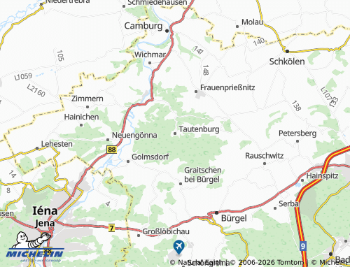 Mapa MICHELIN Tautenburg - ViaMichelin