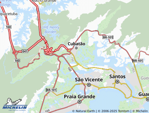 MICHELIN Morro Piaçaguera map - ViaMichelin