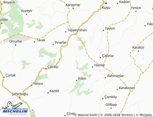 Mappa MICHELIN Karataşterziler - ViaMichelin