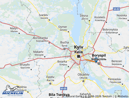 MICHELIN-Landkarte Buchanskyi raion - ViaMichelin