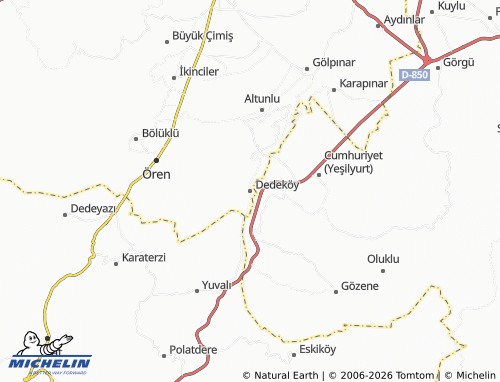 Mappa MICHELIN Dedeköy - ViaMichelin