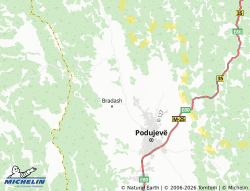 Carte MICHELIN Bajçinë - ViaMichelin