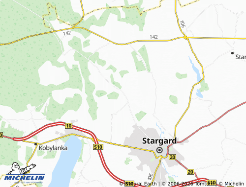 MICHELIN-Landkarte Żarowo - ViaMichelin