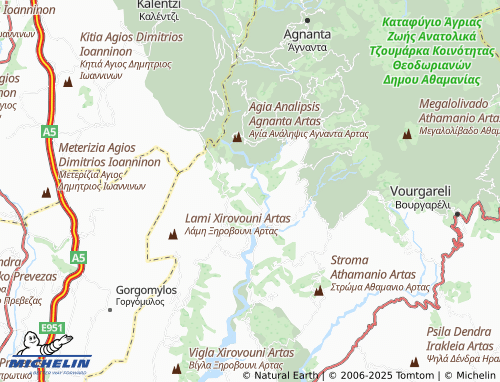 MICHELIN Fraxos map - ViaMichelin