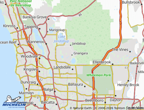 Mapa MICHELIN Gnangara - ViaMichelin