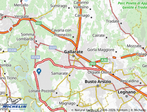 Carte MICHELIN Gallarate - ViaMichelin