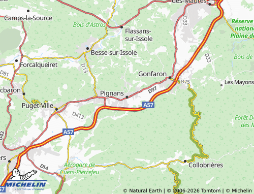 MICHELIN Pignans map - ViaMichelin
