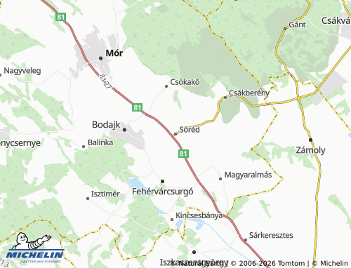 Carte MICHELIN Söréd - ViaMichelin