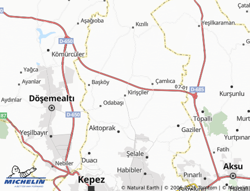 Mapa MICHELIN Kirişçiler - ViaMichelin