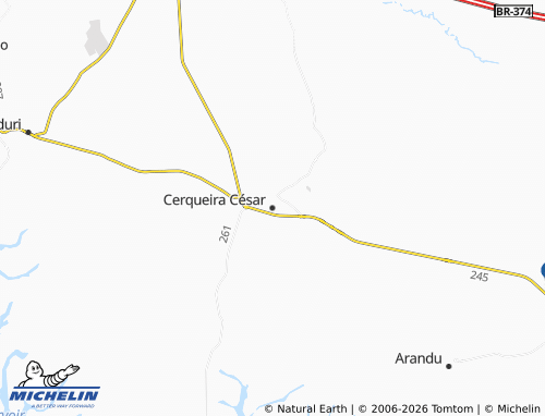 Mapa MICHELIN Cerqueira César - ViaMichelin
