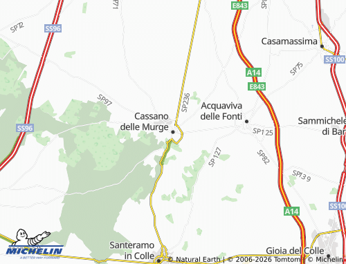 Mappa MICHELIN Cassano delle Murge - ViaMichelin