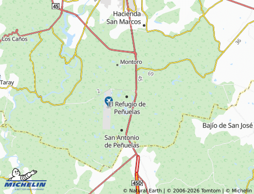 Mappa MICHELIN El Refugio de Peñuelas - ViaMichelin