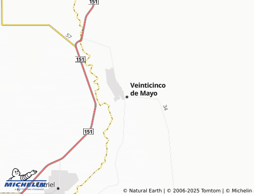 MICHELIN Veinticinco de Mayo map - ViaMichelin