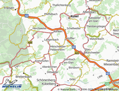 MICHELIN Wahnwegen map - ViaMichelin