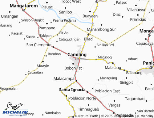 MICHELIN Camiling map - ViaMichelin