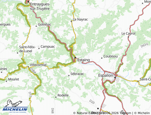 Mappa MICHELIN Estaing - ViaMichelin