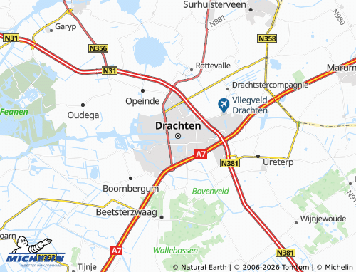 Kaart MICHELIN Drachten - ViaMichelin
